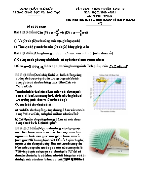 Đề tham khảo tuyển sinh Lớp 10 môn Toán - Đề 5 - Năm học 2020-2021 - Phòng giáo dục và đào tạo quận Thủ Đức